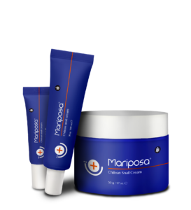 RIBESKIN Mariposa 100% chilean snail mucin cream used for reducing acne spots and marks